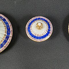 Antique Samson Porcelain Three Piece Coffee Set, 19th century