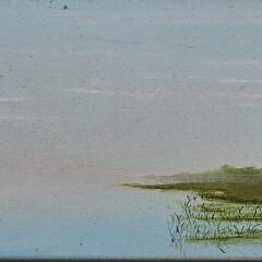 Robert Stark Jr. Oil on Masonite, “Polpis Swans”