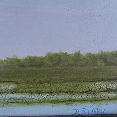 Robert Stark Jr. Oil on Masonite, “Polpis Swans”