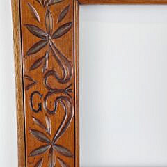 Antique Floral Relief Carved Decorated Frame, 19th century