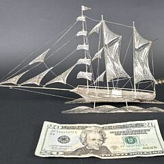 4252-955 Sterling Silver Boat A