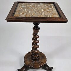 Antique Marble Specimen Game Table, 19th century