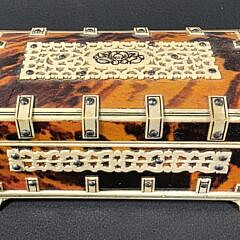 Antique British Regency Tortoiseshell Box, 19th Century