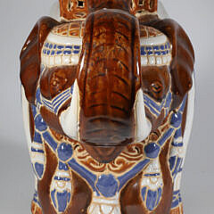 Ceramic Trumpeting Elephant Garden Stool End Table