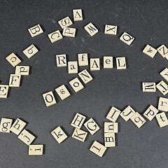 4281-955 Bone Alphabet Tiles A
