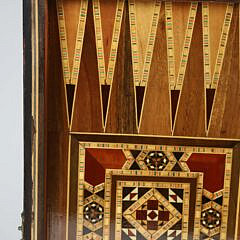 Moroccan Mother Of Pearl And Multi-Wood Inlaid Game Box