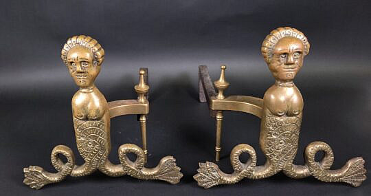 4283-955 Mermaid Andirons A