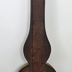 Antique English Regency Inlaid Banjo Barometer, 19th century