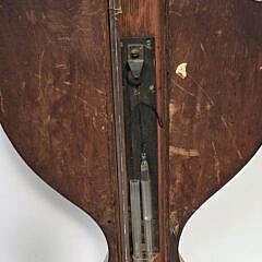 Antique English Regency Inlaid Banjo Barometer, 19th century