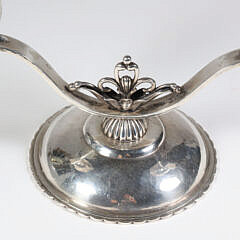 Georg Jensen Art Deco Sterling Silver Handwrought Candelabra