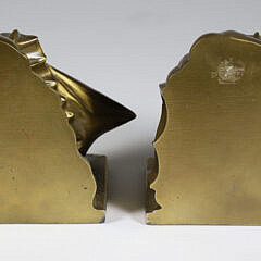Pair of Signed Victor Design Ship Gilt Metal Bookends