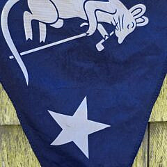 Vintage Nantucket Wharf Rat Burgee Pennant Flag