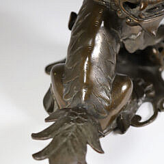Antique Chinese Bronze Foo Dog Sensor, 18th / 19th Century