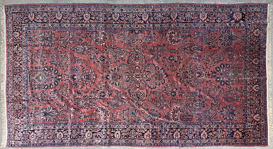 Semi-Antique Hand Knotted Sarouk Carpet Circa 1930
