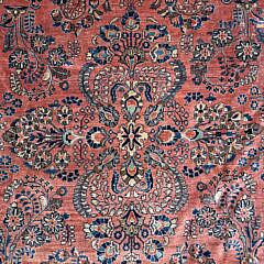 Persian Semi-Antique Hand Knotted Wool Sarouk Oriental Carpet, circa 1930