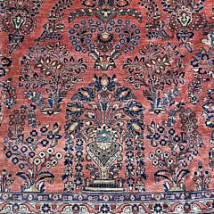 Persian Semi-Antique Hand Knotted Wool Sarouk Oriental Carpet, circa 1930