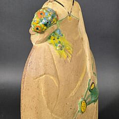 Rare Antique Figural Cast Iron, “Mary Quite Contrary” Doorstop, circa 1920s