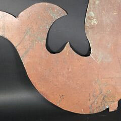 Vintage Folk Art Figural Copper Mermaid Cutout, 20th century