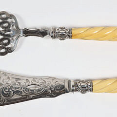 Harrison Bros. & Hawson Sheffield England Fish Servers, circa 1870