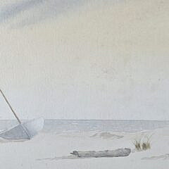 Richard Beer Nantucket Watercolor on Paper, “Harbors Edge”