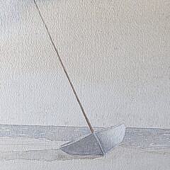 Richard Beer Nantucket Watercolor on Paper, “Harbors Edge”