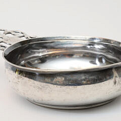 Lewis Cary Boston Coin Silver Porringer Stamped L. Cary, early 19th Century
