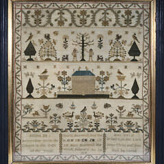 Fine English Sampler Mary Maxwell February the 24 1830