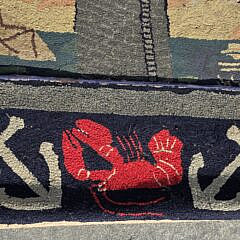 Extraordinary Pictorial Hand Hooked Rug, “Minot Light Cohasset”, circa 1936