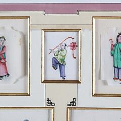 Chinese Export Watercolor Figural Studies on Pith Paper, early 19th Century