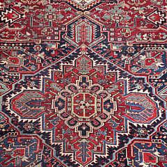 Vintage Hand Knotted Wool Heriz Oriental Carpet, circa 1930s