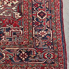 Vintage Hand Knotted Wool Heriz Oriental Carpet, circa 1930s