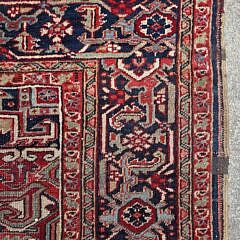Vintage Hand Knotted Wool Heriz Oriental Carpet, circa 1930s