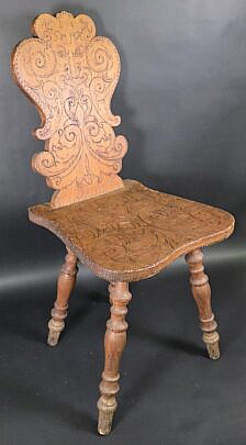 4296-955 Antique Hall Chair A