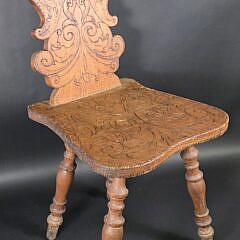 4296-955 Antique Hall Chair A