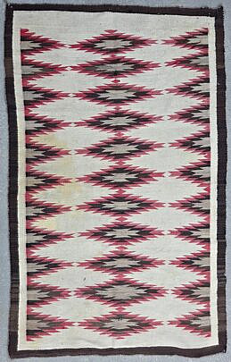 Vintage Navajo Eye Dazzler Rug Early 20th Century