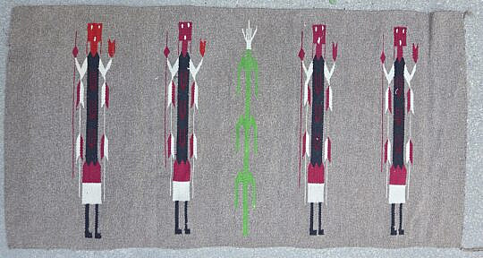 Vintage Yeibichai Navajo Rug
