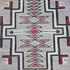Vintage Navajo Cutter Rug in as Found Condition