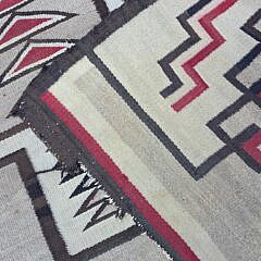 Vintage Navajo Cutter Rug in as Found Condition