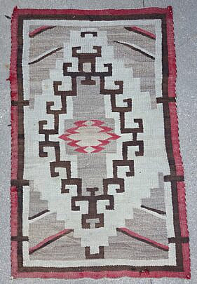 Vintage Navjo Oriental Scatter Rug