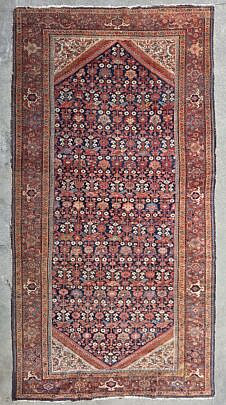 Semi Antique Hand Knotted Bijar Oriental Carpet