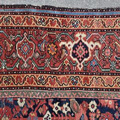 Antique Persian Hand Knotted Wool Malayer Oriental Carpet, circa 1920s
