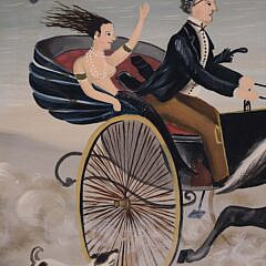 Ralph Cahoon Jr. Oil On Panel “Racing Home”