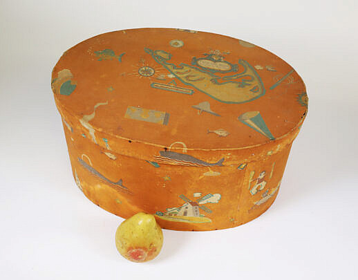 Scarce Tony Sarg Printed Fabric Box, circa 1920s