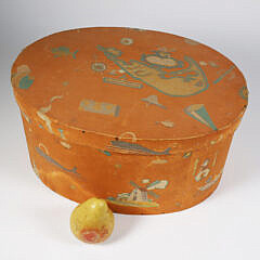 Scarce Tony Sarg Printed Fabric Box, circa 1920s