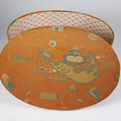 Scarce Tony Sarg Printed Fabric Box, circa 1920s