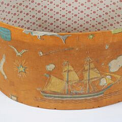 Scarce Tony Sarg Printed Fabric Box, circa 1920s