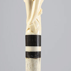 Whaler Made 3-Dolphins Grip Walking Stick, 19th Century