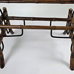 Antique English Bamboo Two-Tier Mechanical Etagere Bookshelf, 19th century