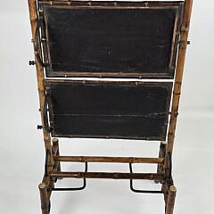 Antique English Bamboo Two-Tier Mechanical Etagere Bookshelf, 19th century