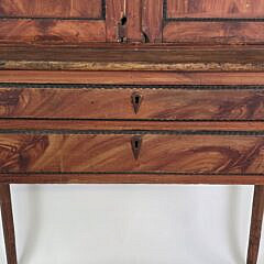 Antique American Grain Painted Country Pine Two Part Secretary Desk, circa 1800